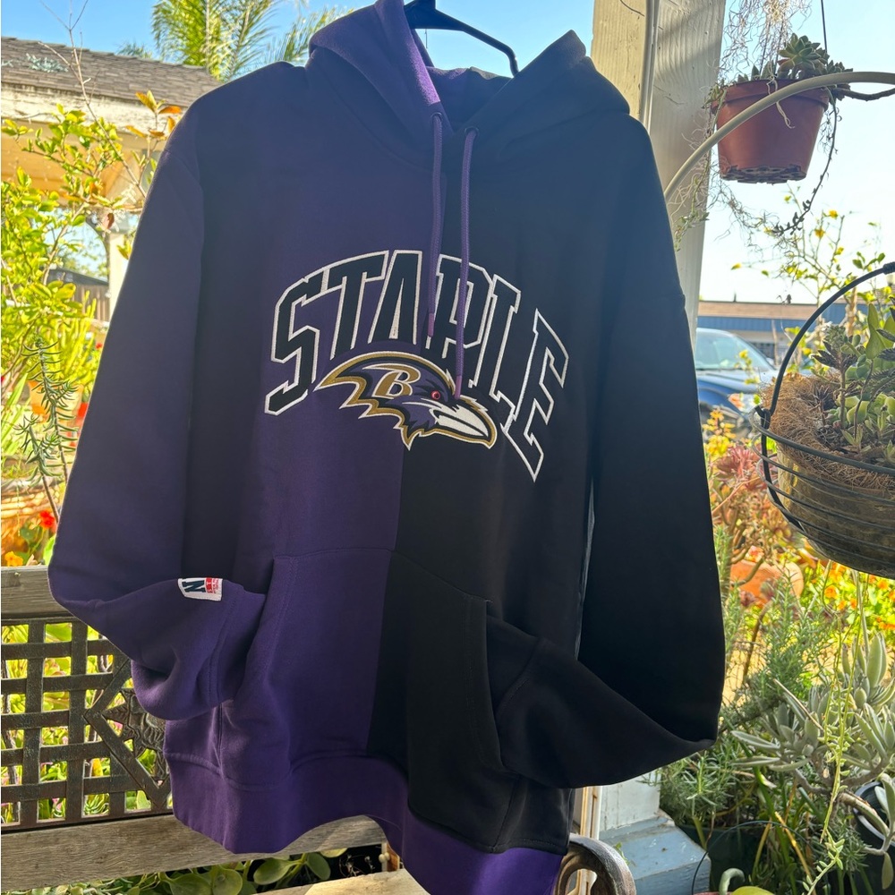 Baltimore Ravens NFL x Staple Split Logo Pullover Hoodie - Purple